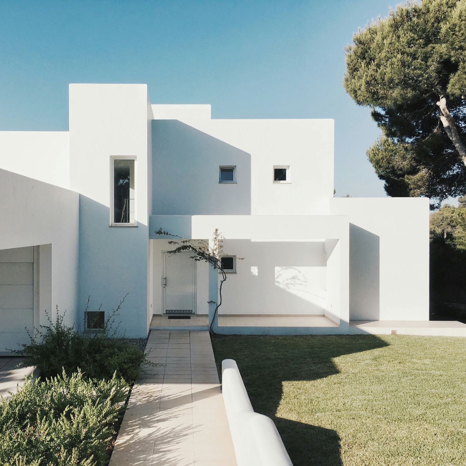 Maison individuelle avec façade rénovée